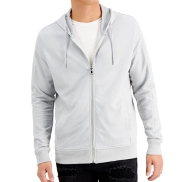 INC International Concepts Men’s Gray Hoodie Jacket Sweater Size Medium - Picture 1 of 12